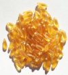 100 3x11mm Matte Transparent Topaz Dagger Beads